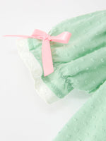 Christmas Mint Green Smocked Santa Baby Girl Bloomer Set by Rylee Faith Designs