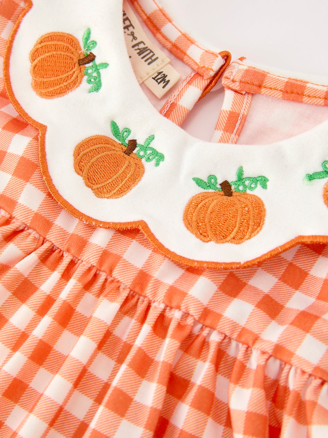 Polyester Spandex Romper, Pumpkin Puff Sleeve Bloomer Set by Rylee Faith Designs