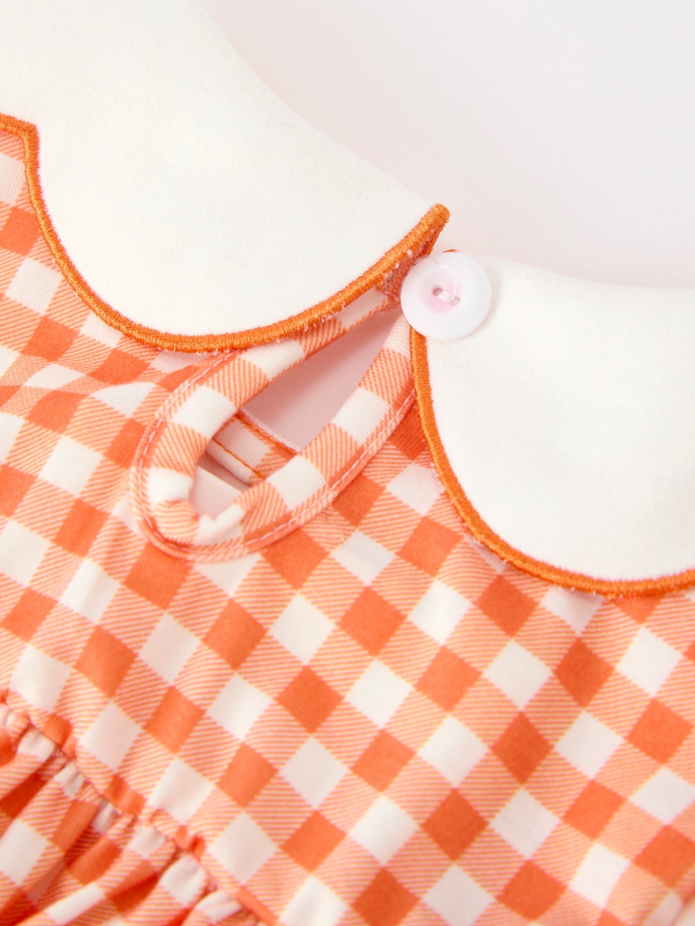 Fall Pumpkin Embroidered Puff Sleeve Girls Dress by Rylee Faith Designs