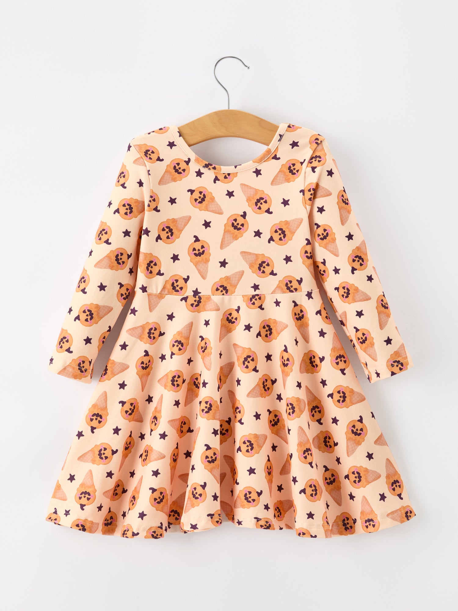 Halloween Pumpkin Long Sleeve Dress