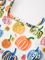 Pumpkin Print Polyester Spandex Girls Ruffle Hem Dress by Rylee Faith Designs (view 8 of 10)