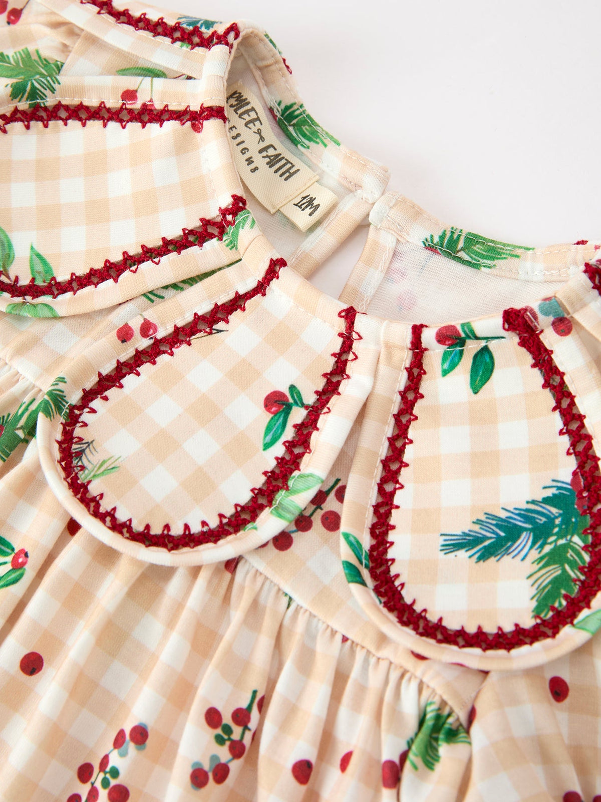 Polyester Spandex Bloomer Set - Gingham Ruffle Collar Bow by Rylee Faith Designs