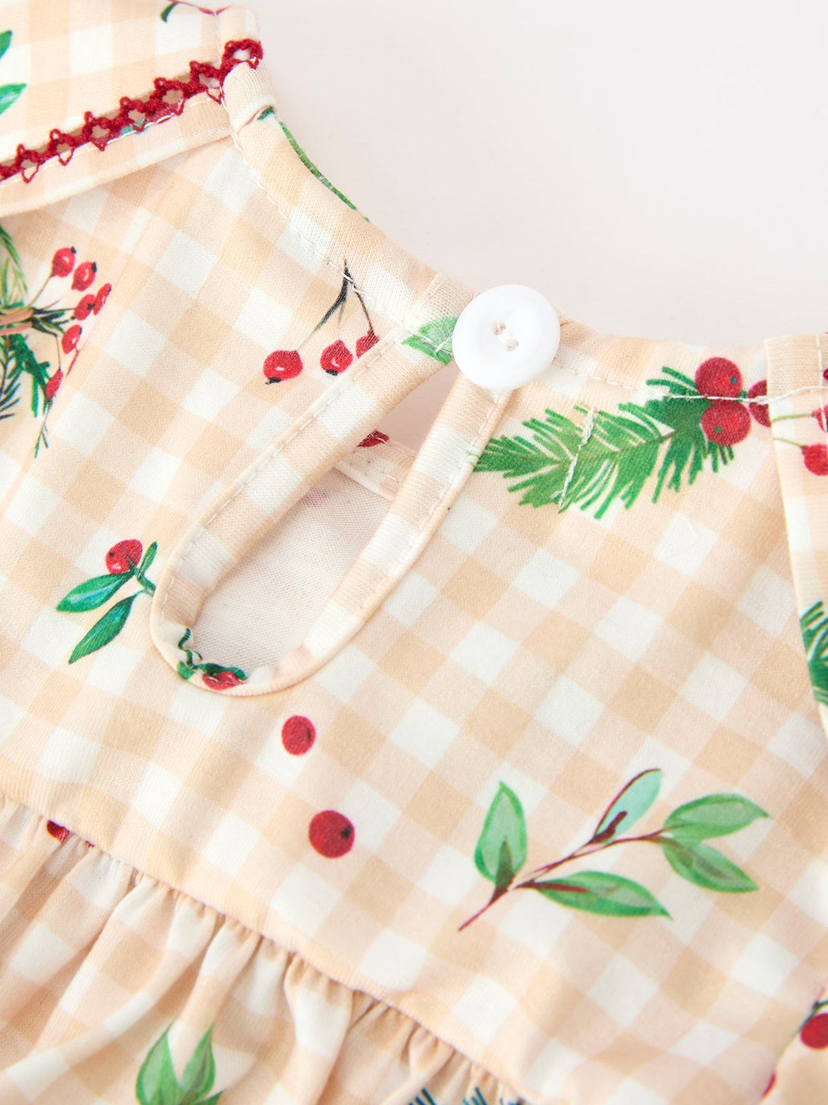 Polyester Spandex Bloomer Set - Gingham Ruffle Collar Bow by Rylee Faith Designs