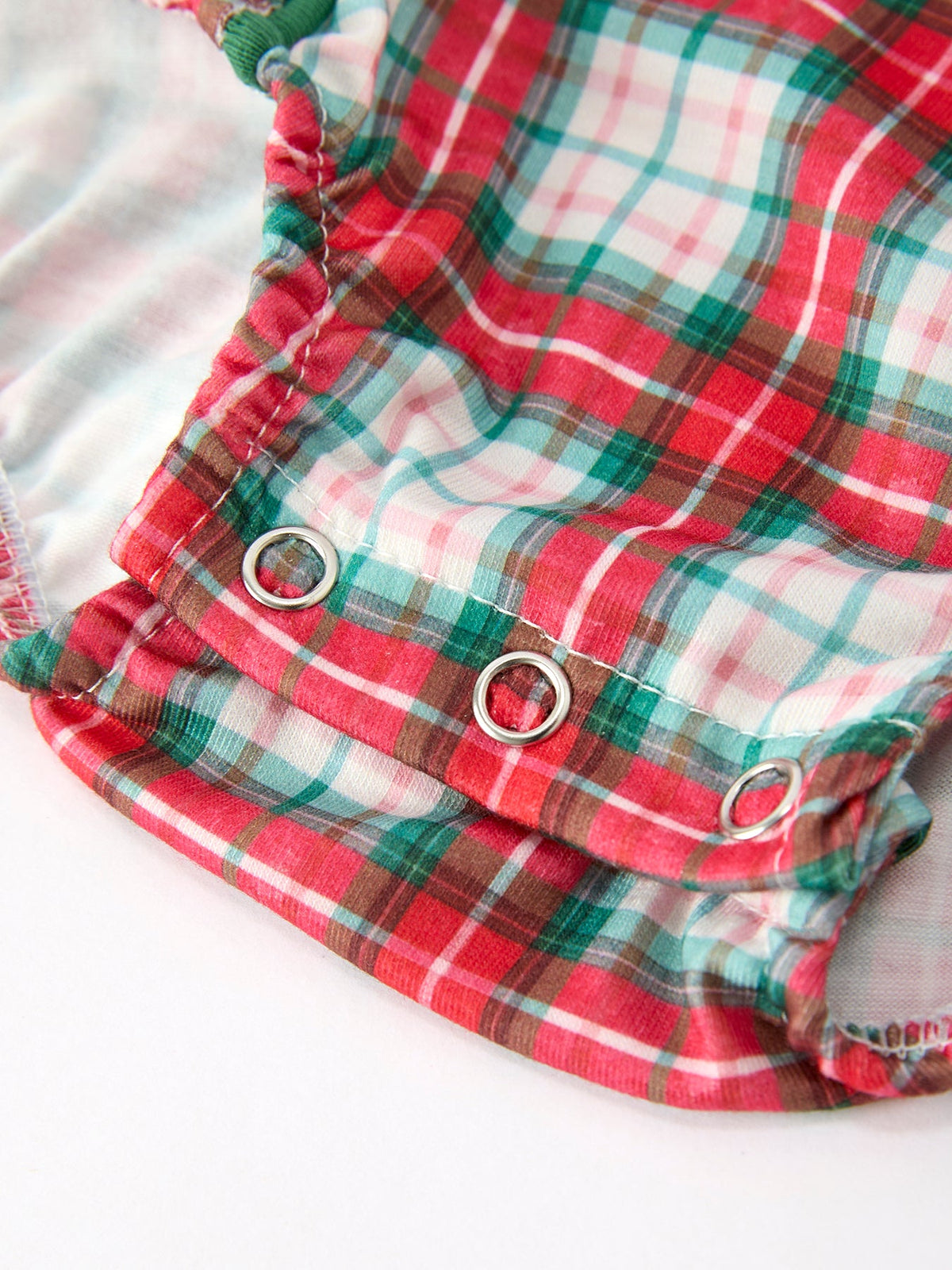 Christmas Tree Plaid Boys Romper Peter Pan Collar Smocked by Rylee Faith Designs