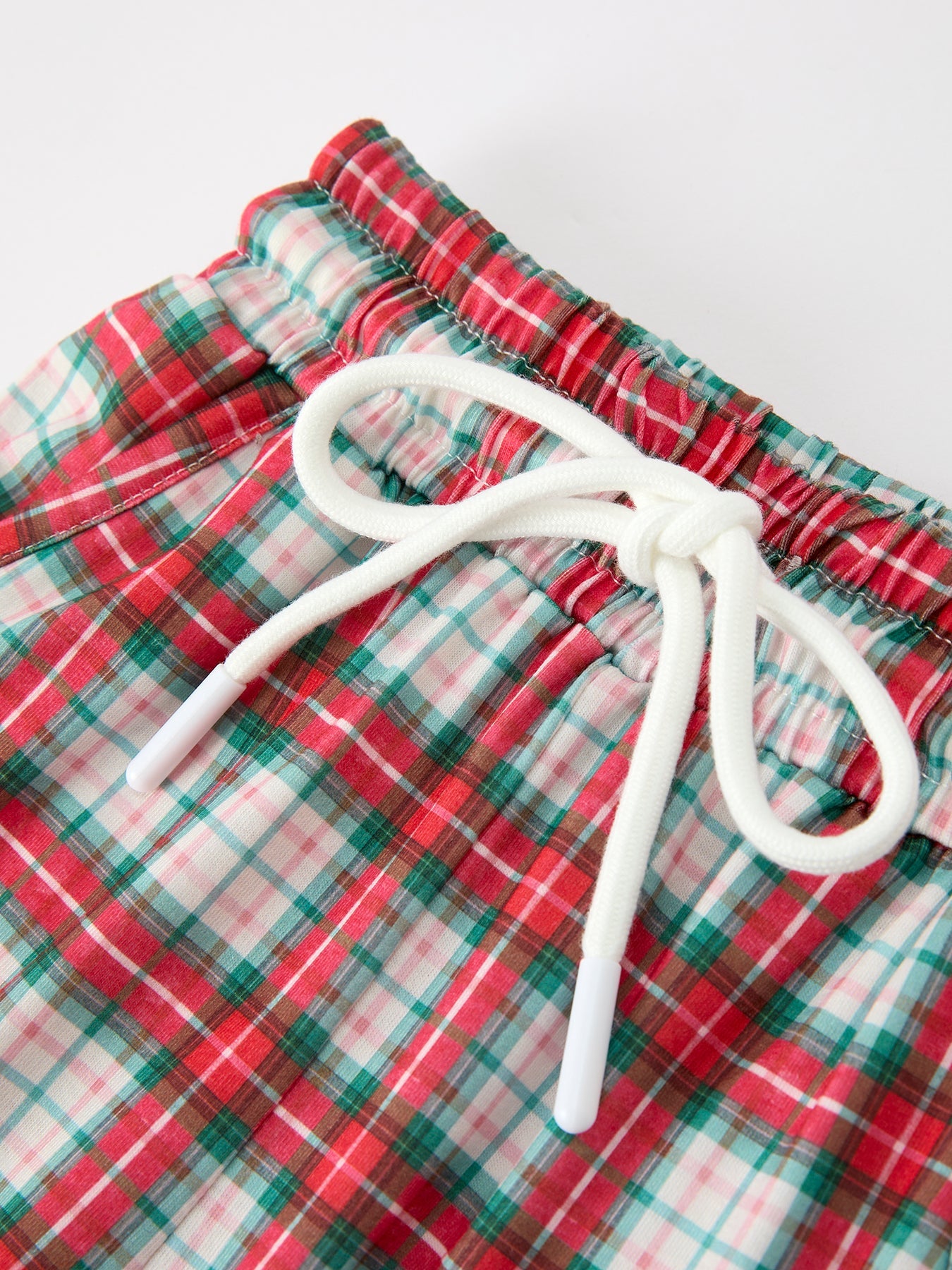 Christmas Tree Plaid Boys Set Long Sleeve Top Pants by Rylee Faith Designs