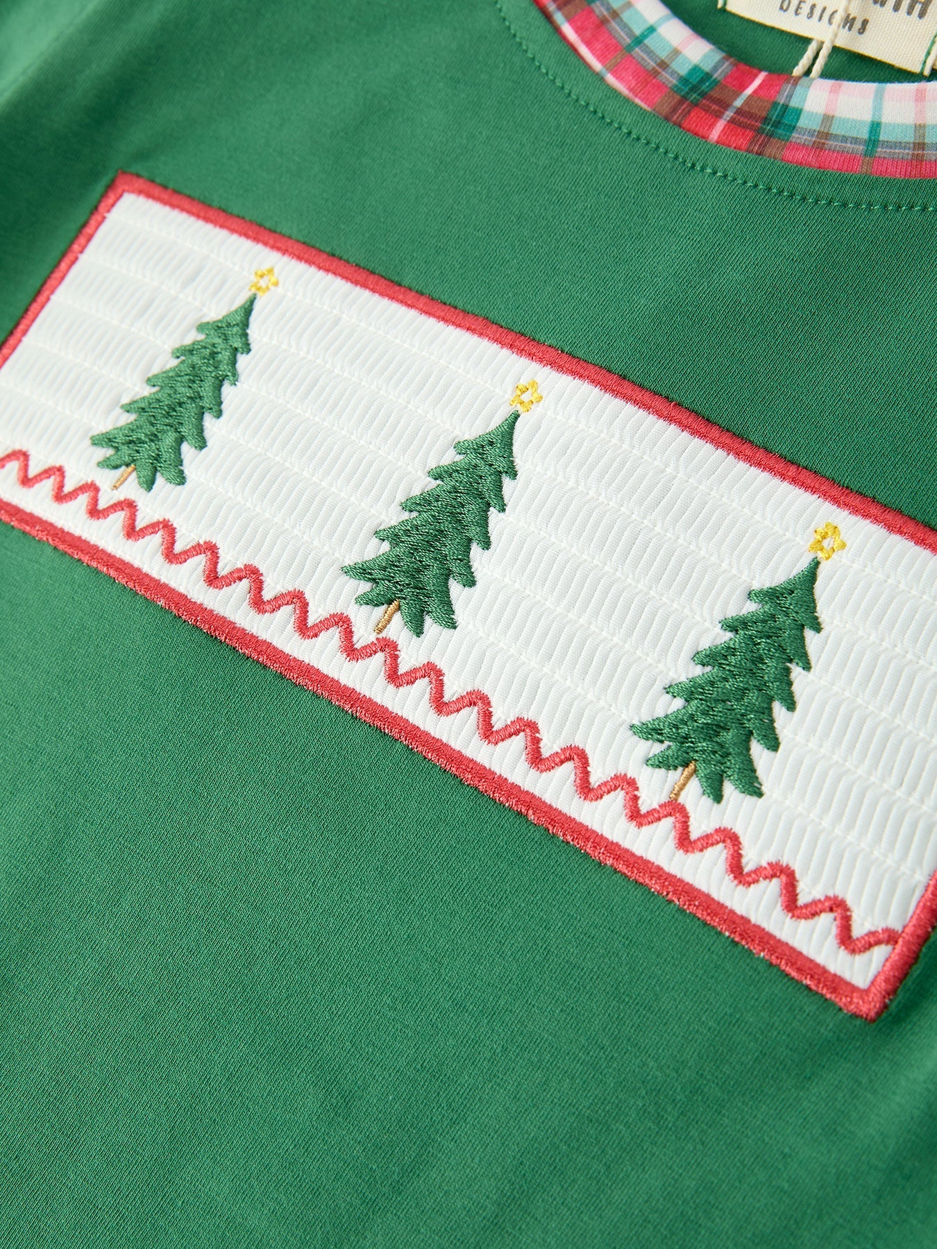 Christmas Tree Plaid Boys Set Long Sleeve Top Pants by Rylee Faith Designs
