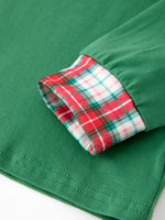 Christmas Tree Plaid Boys Set Long Sleeve Top Pants by Rylee Faith Designs