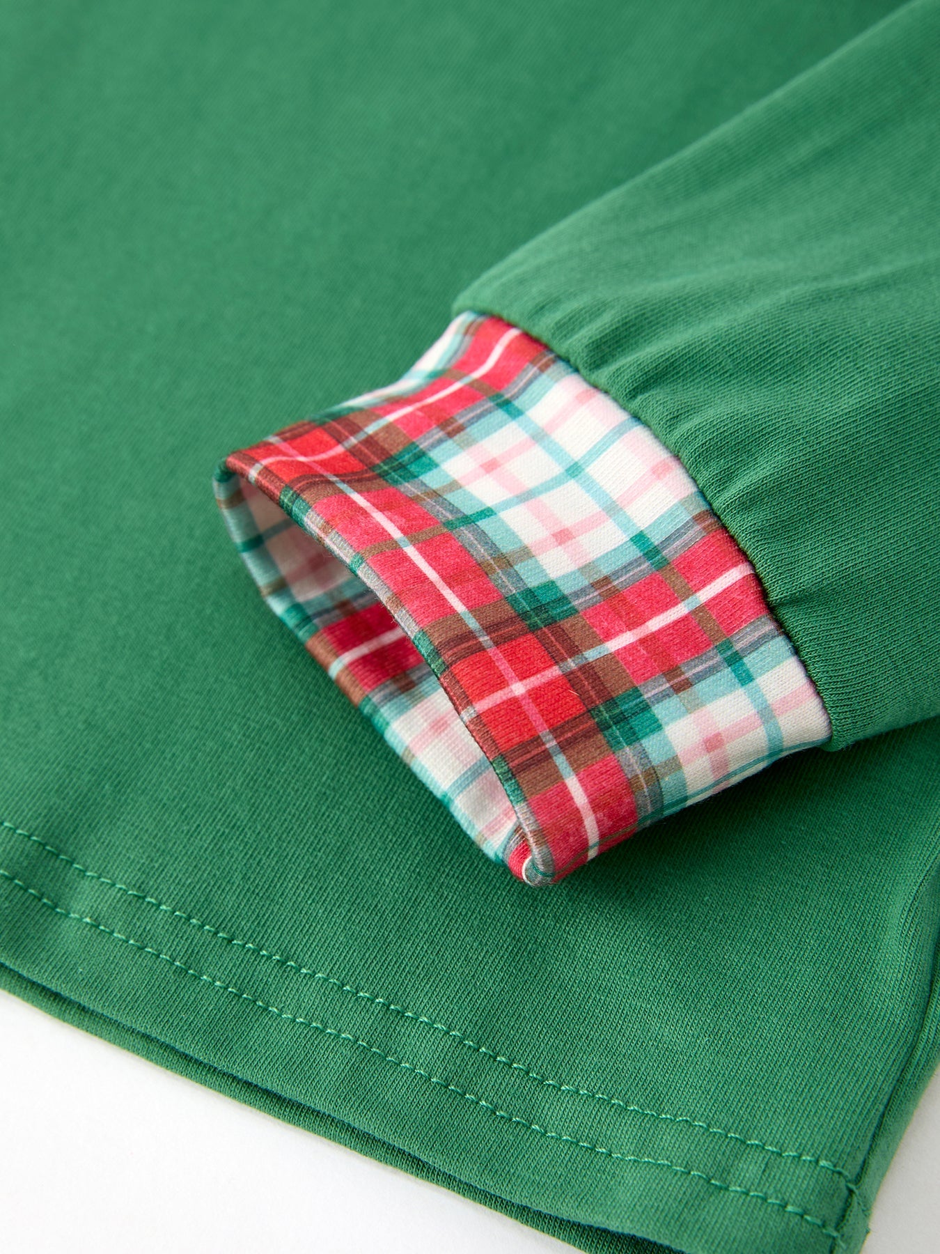 Christmas Tree Plaid Boys Set Long Sleeve Top Pants by Rylee Faith Designs