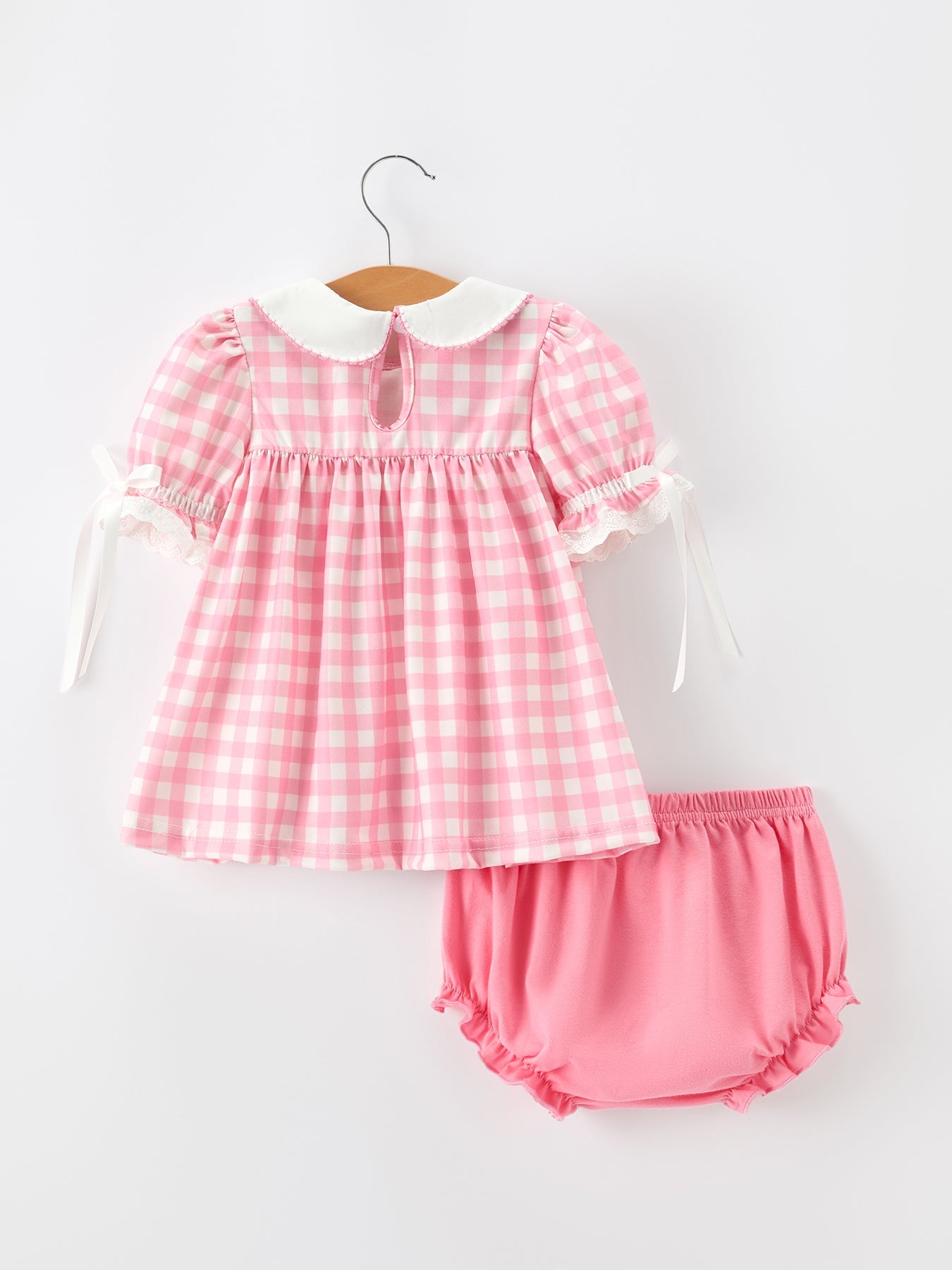 Girls Bloomer Set, Halloween Ghost Embroidered, Peter Pan Collar