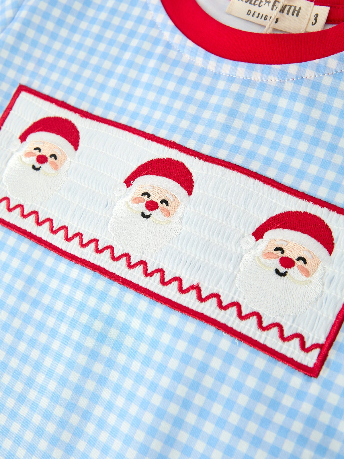 Christmas Santa Smocked Embroidered Boys Pant Set by Rylee Faith Designs