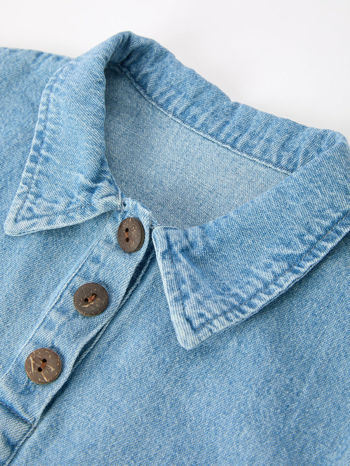Baby Denim Romper Short Sleeve Polo Bodysuit by Rylee Faith Designs