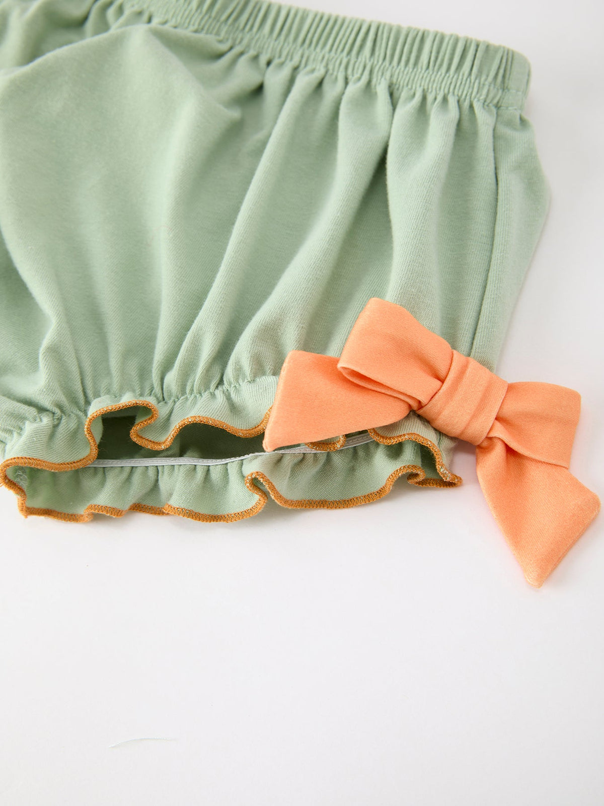 Fall Plaid Baby Girl Outfit Set Pumpkin Applique Ruffle Top Bloomer by Rylee Faith Designs