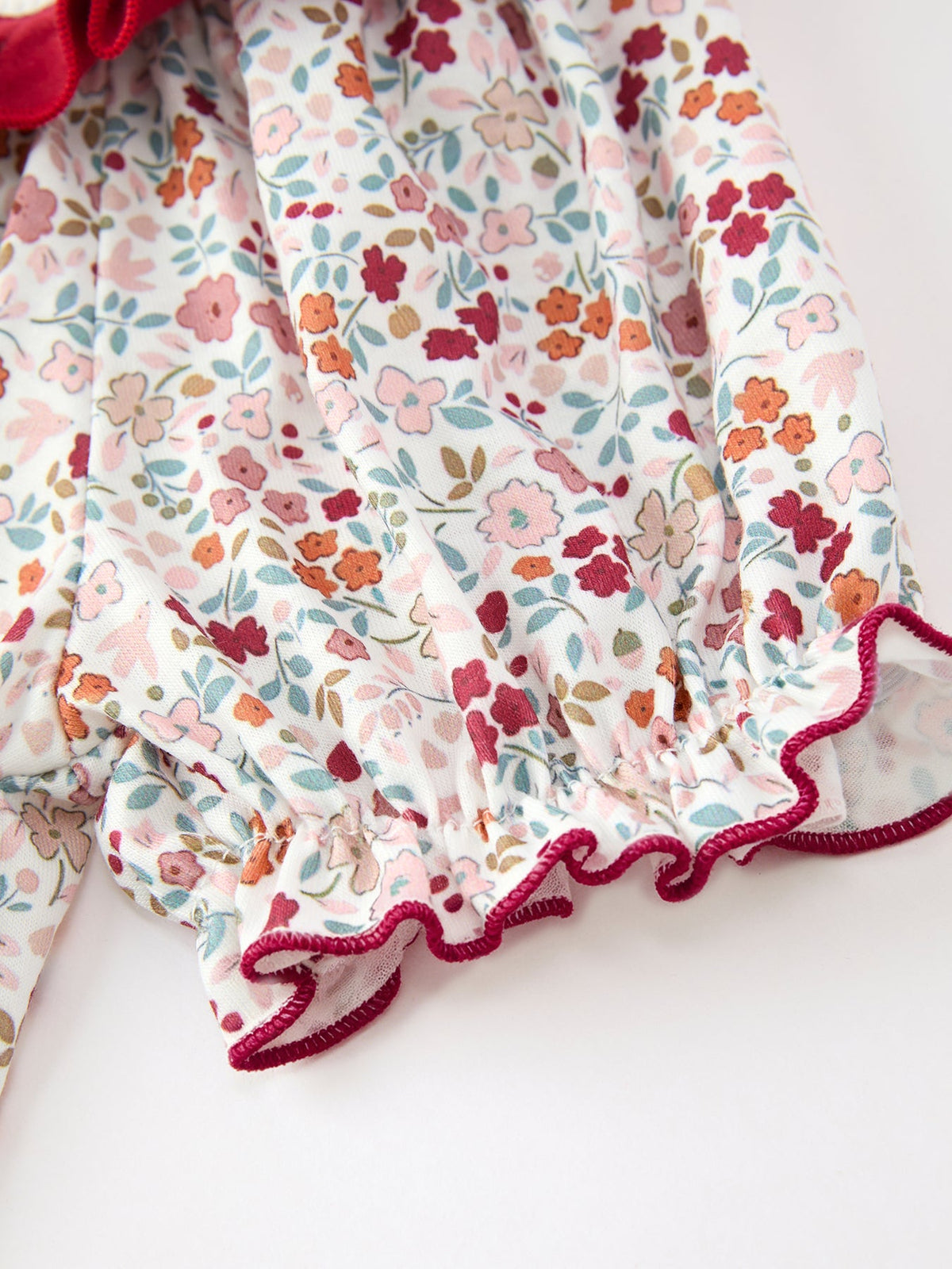 Fall Pumpkin Embroidery Girls Dress Floral Ruffle Collar Dress by Rylee Faith Designs