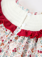 Fall Pumpkin Embroidery Baby Girl Outfit Set Red Bloomer Set by Rylee Faith Designs