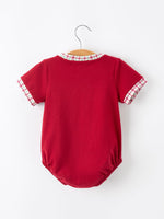 Fall Pumpkin Embroidery Baby Boy Romper by Rylee Faith Designs