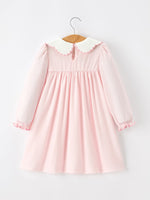 Polyester Spandex Baby Girl Dress, Duck Embroidered, Peter Pan Collar by Rylee Faith Designs