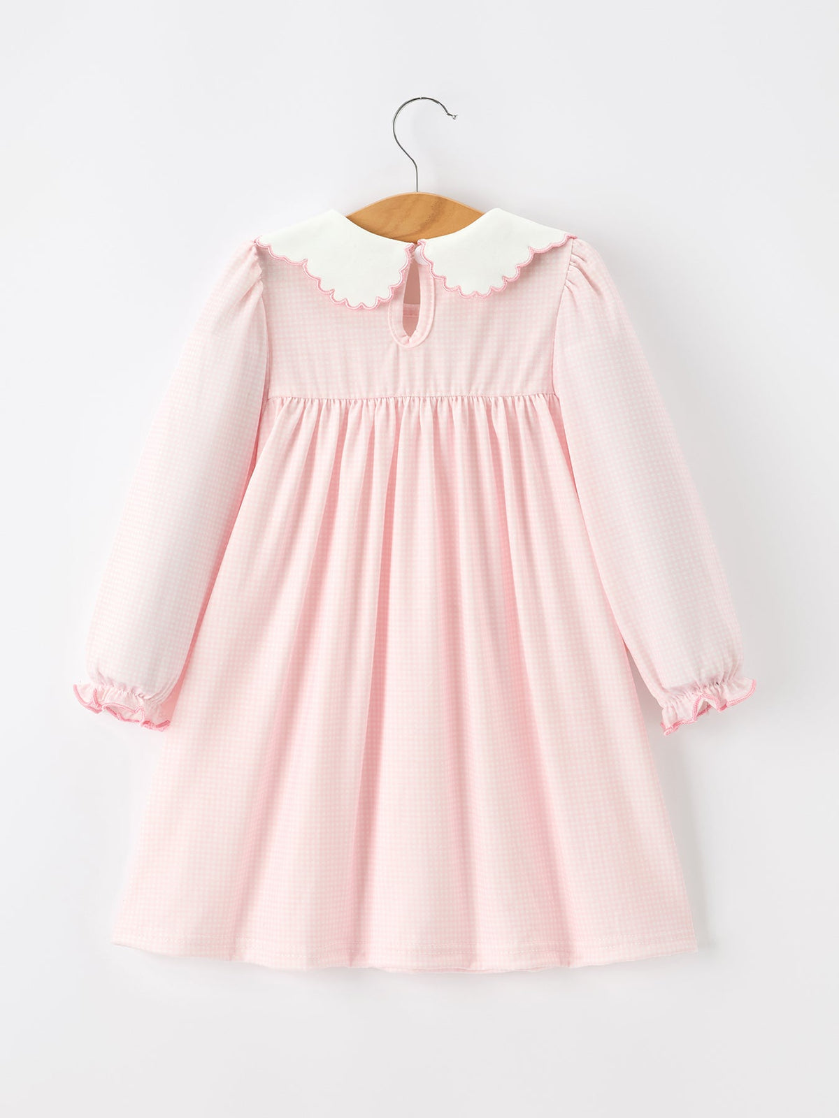 Polyester Spandex Baby Girl Dress, Duck Embroidered, Peter Pan Collar by Rylee Faith Designs