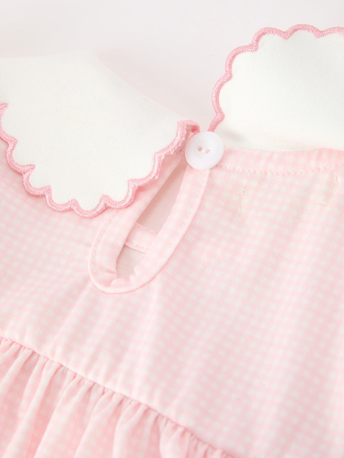 Polyester Spandex Baby Girl Dress, Duck Embroidered, Peter Pan Collar by Rylee Faith Designs