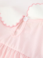 Polyester Spandex Baby Girl Dress, Duck Embroidered, Peter Pan Collar by Rylee Faith Designs