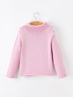 Girls Ghost Bow Knit Sweater Halloween Cute Embroidered Pullover by Rylee Faith Designs