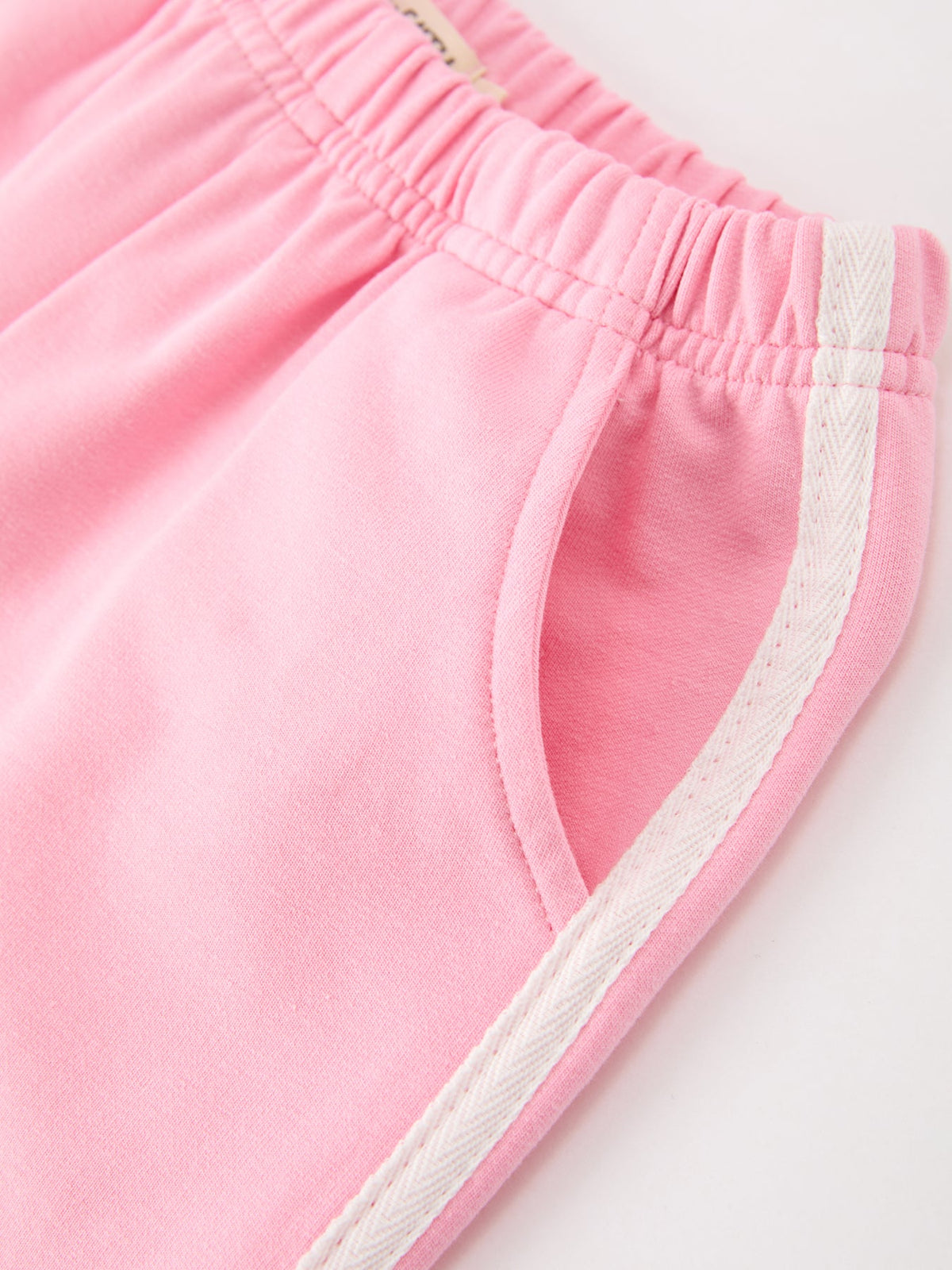 Girls Cotton Polyester Sweatshirt and Pants Set, Pink Bow Trim by Rylee Faith Designs