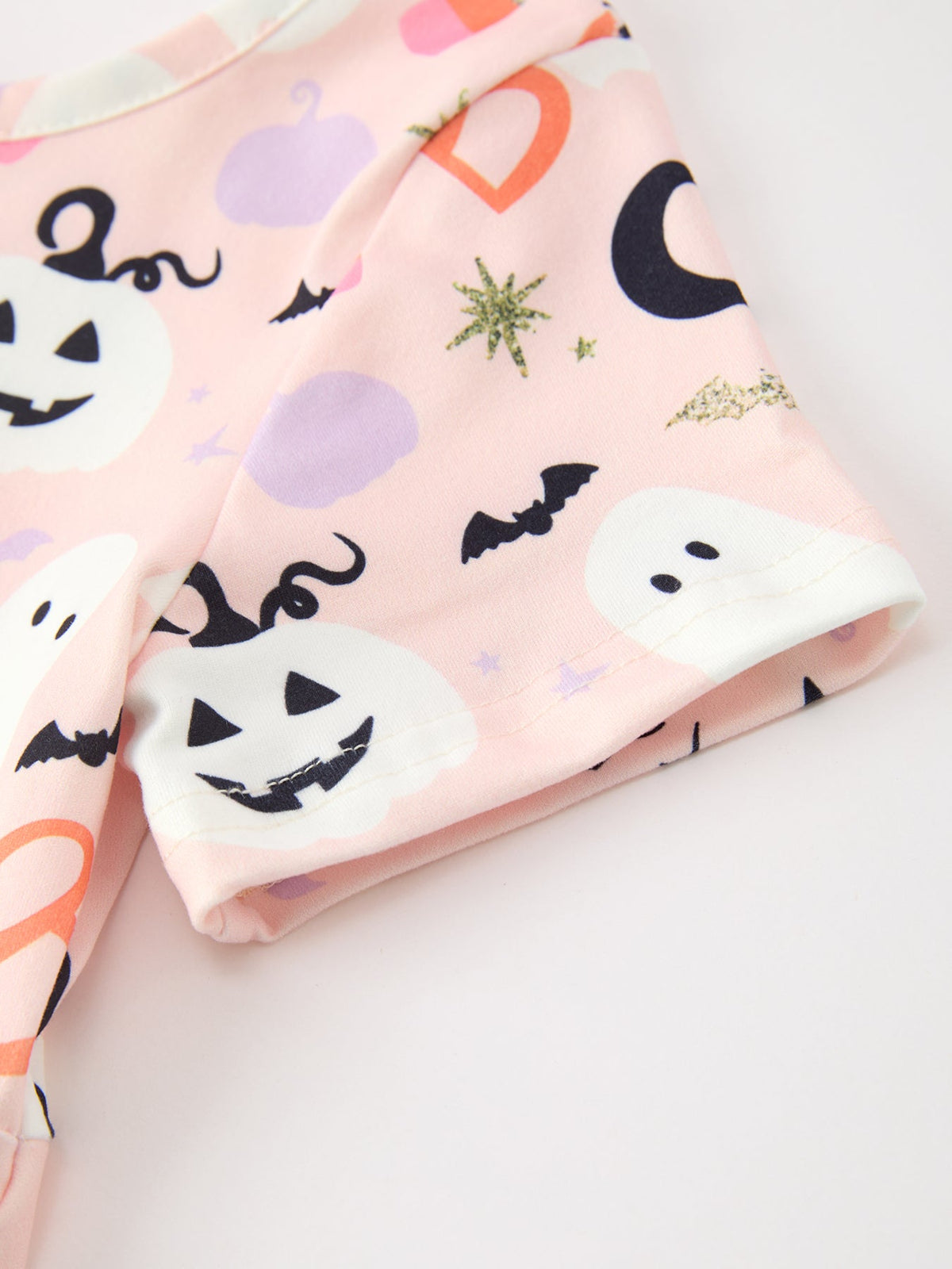 Polyester Spandex Halloween Ghost Girl Twirl Dress, Short-sleeved by Rylee Faith Designs