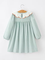 Girls Dress, Pumpkin Embroidery, Peter Pan Collar by Rylee Faith Designs