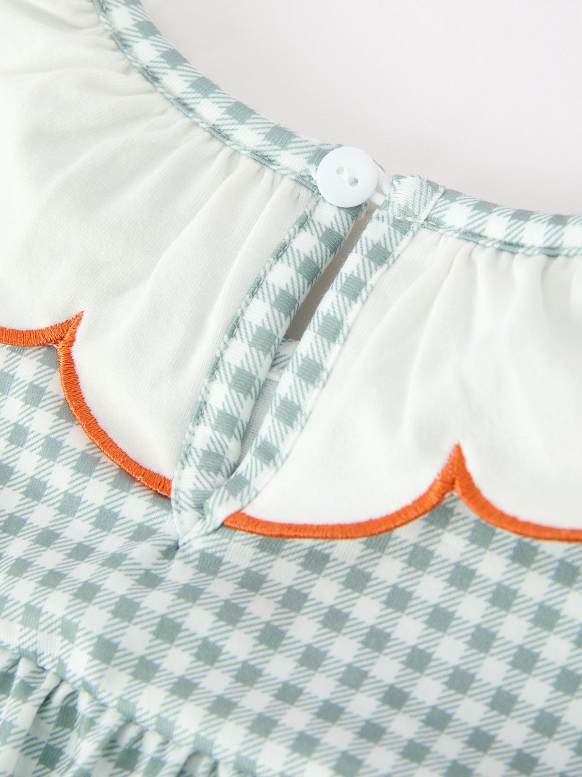 Girls Dress, Pumpkin Embroidery, Peter Pan Collar by Rylee Faith Designs
