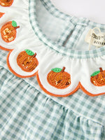 Girls Bloomer Set, Embroidered Pumpkin by Rylee Faith Designs