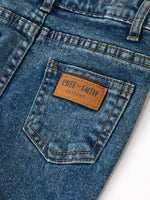 Girls Pumpkin Embroidered Flare Jeans, Fringe Hem by Rylee Faith Designs