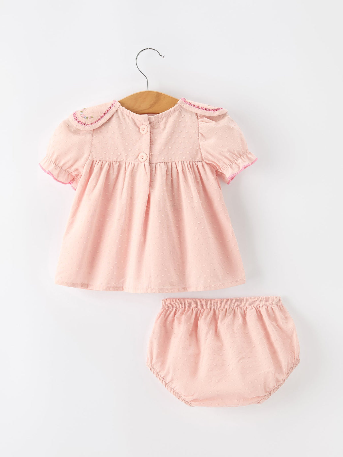 Cotton Romper, Peter Pan Collar Embroidery by Rylee Faith Designs (view 2 of 5)