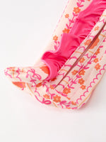 Polyester Spandex Baby Sleeper, Pumpkin Bow Print by Rylee Faith Designs