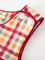 Boy Thanksgiving Pumpkin Turkey Maple Leaf Plaid Jonjon by Rylee Faith Designs