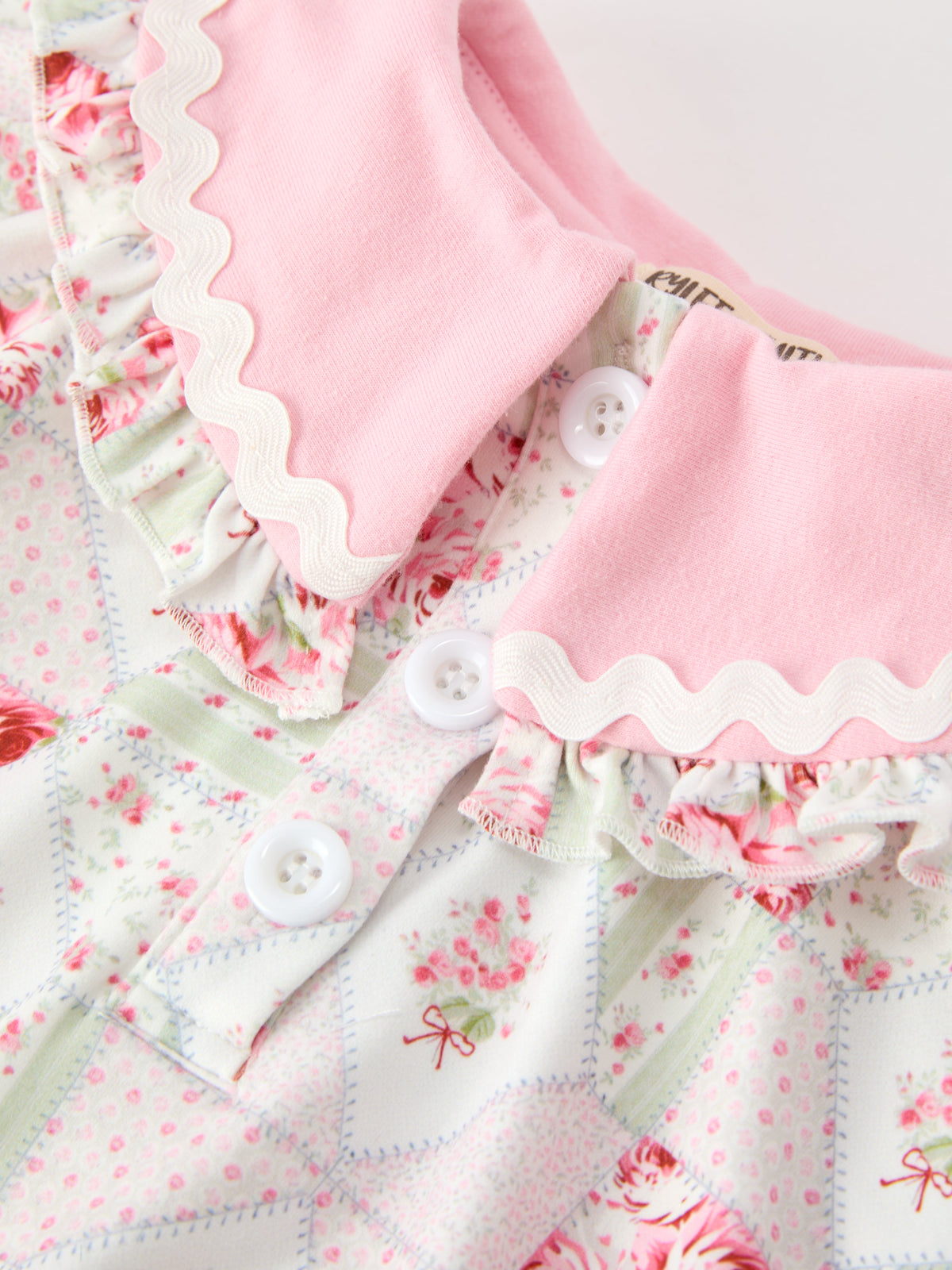 Fall Girls Floral Lace Collar Ruffle Romper Long-sleeved by Rylee Faith Designs