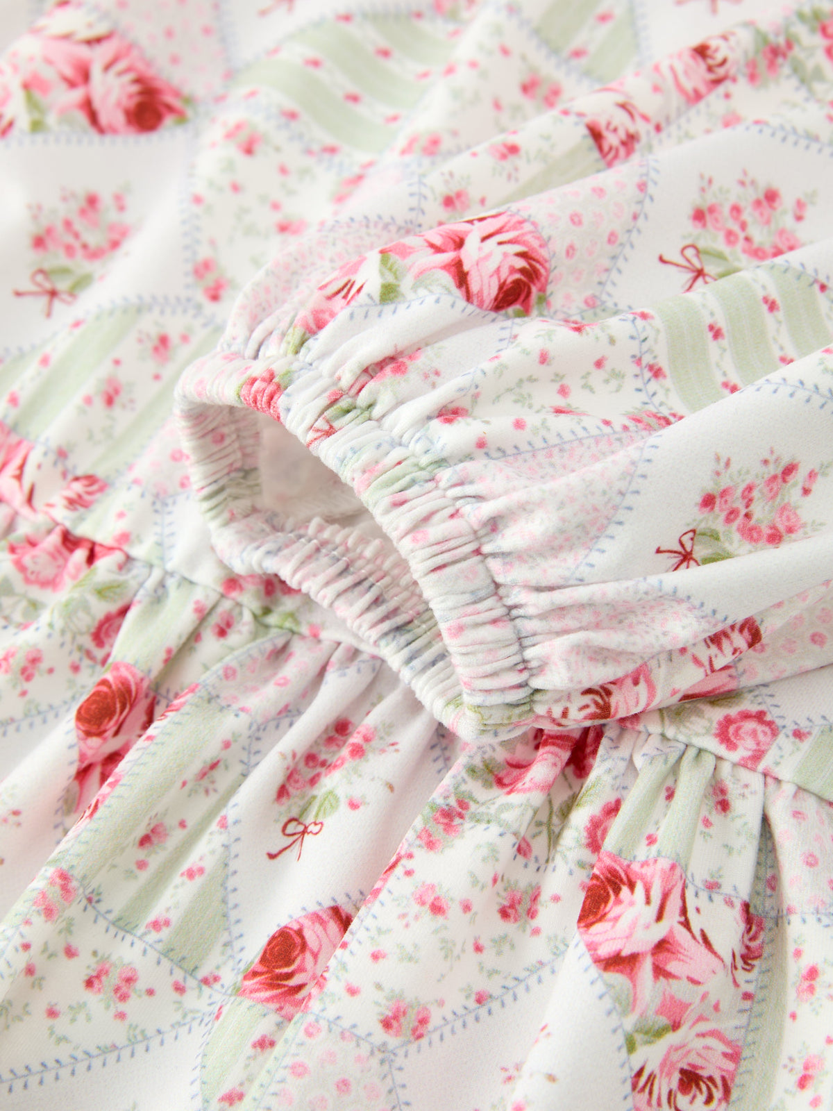 Fall Girls Floral Peter Pan Collar Ruffle Long-sleeved Dress by Rylee Faith Designs