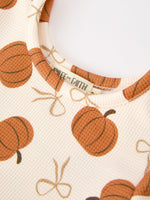Girls Thanksgiving Pumpkin Bow Dress by Rylee Faith Designs
