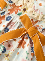 Fall Girls Floral Lace Collar Ruffle Bloomer Set by Rylee Faith Designs