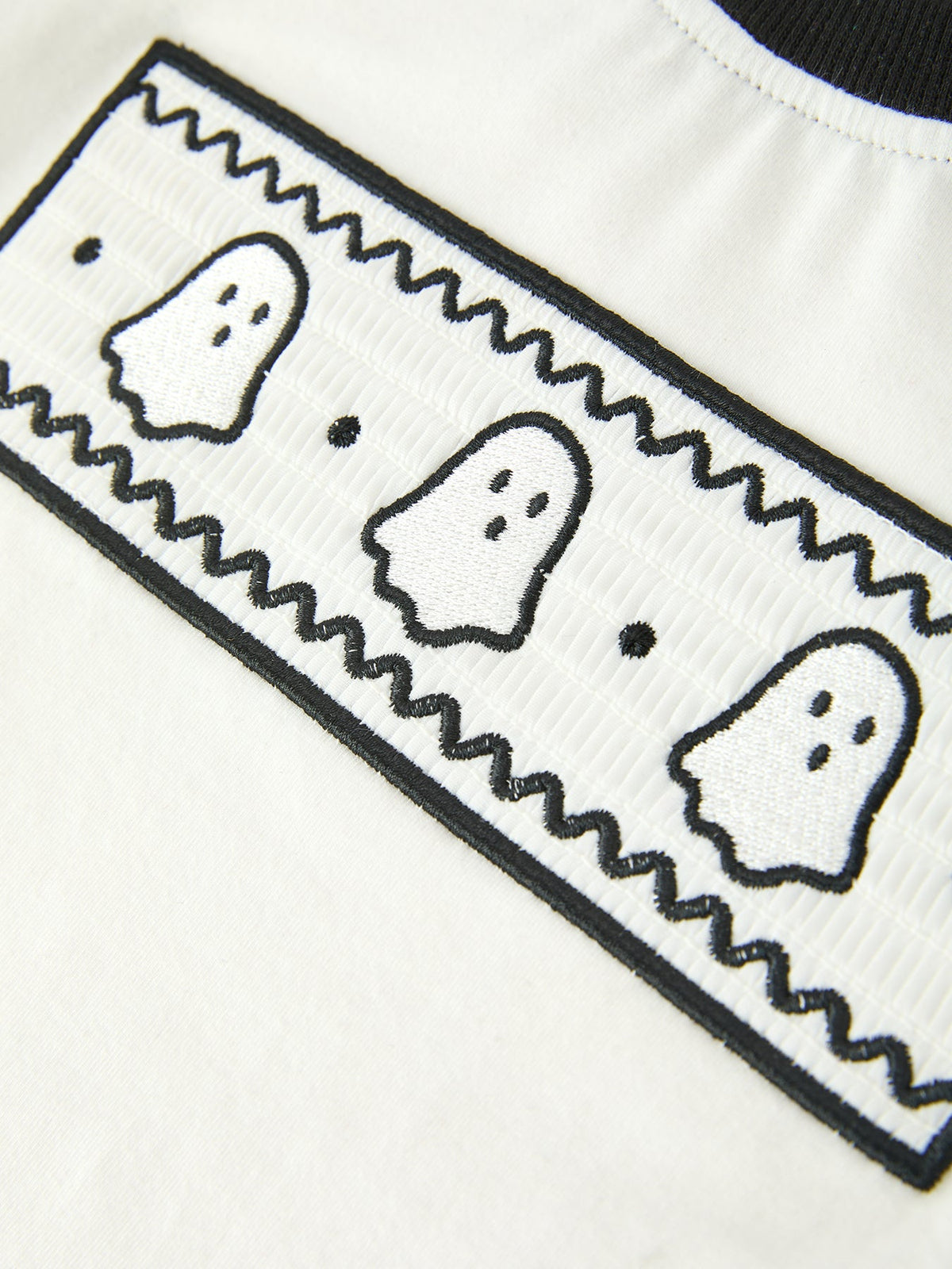 Halloween Ghost Smocked Embroidered Tee Boys Short Set by Rylee Faith Designs