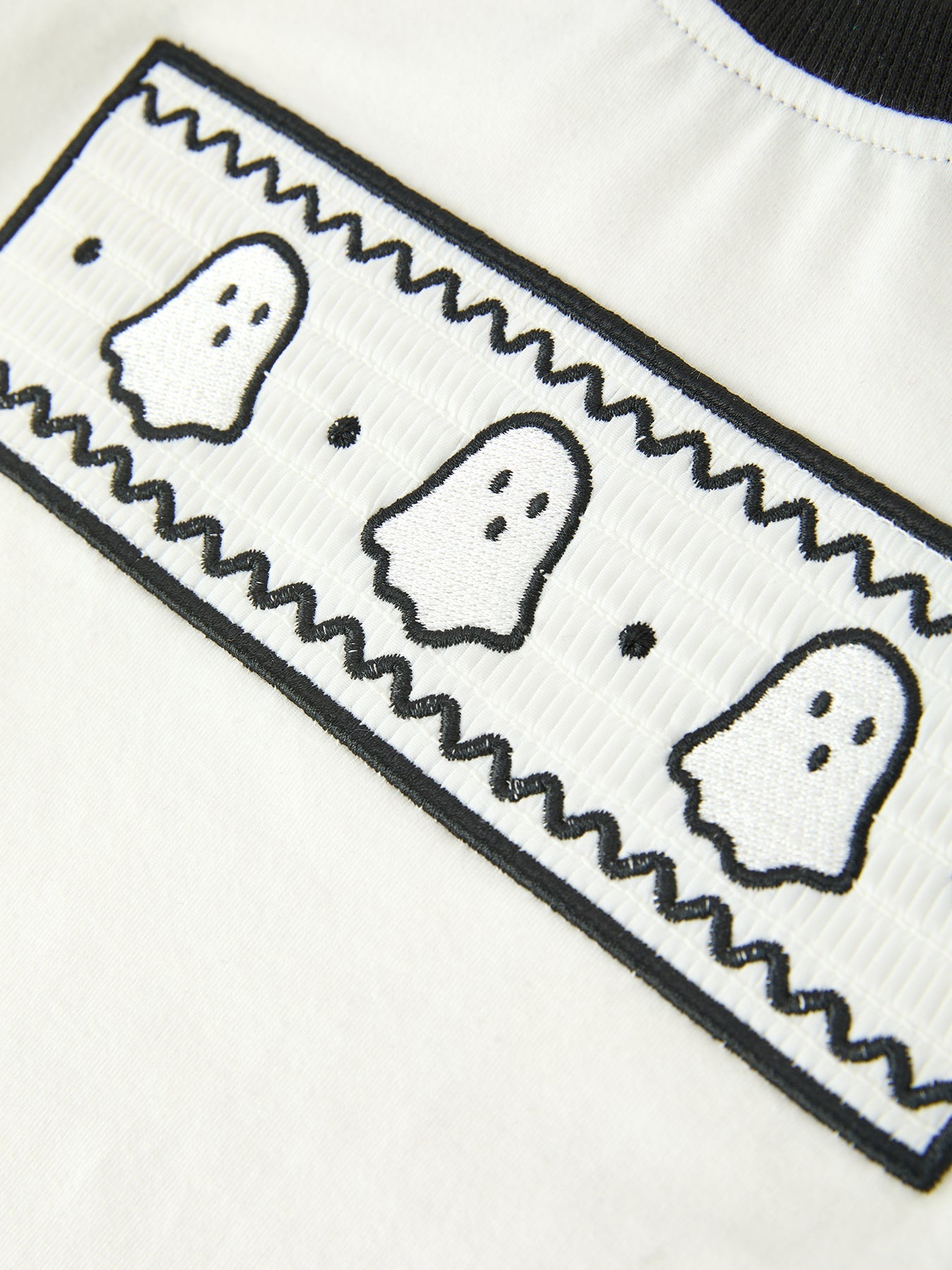 Halloween Ghost Smocked Embroidered Tee Boys Short Set by Rylee Faith Designs