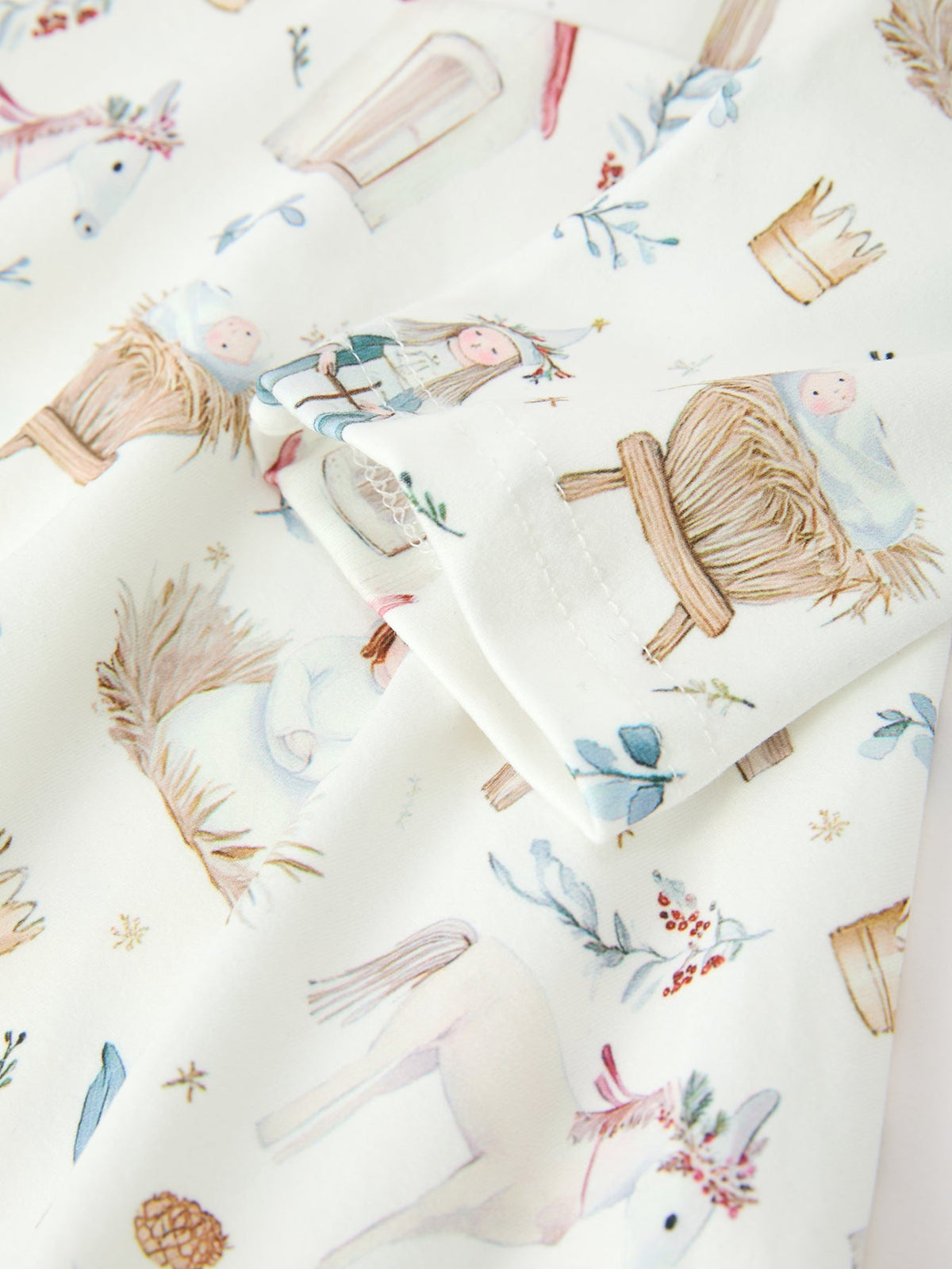 Girls Nativity Scene Winter Print Twirl Dress by Rylee Faith Designs