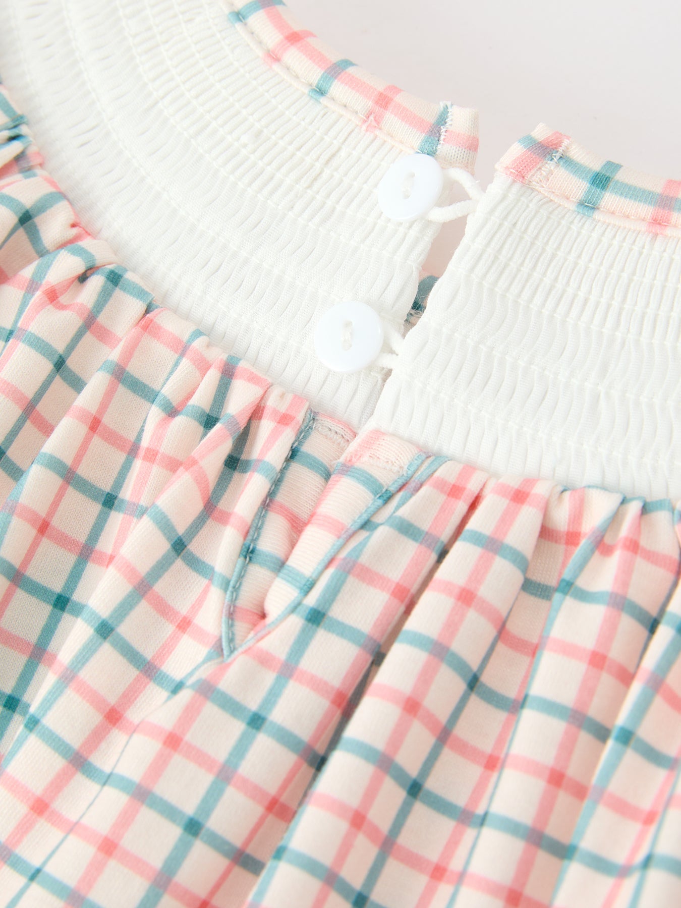 Girls Christmas Plaid Smocked Bloomers Set with Tree Embroidery by Rylee Faith Designs
