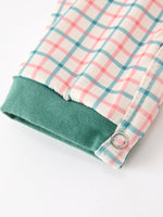 Baby Boy Christmas Embroidered Plaid Jonjon Romper by Rylee Faith Designs