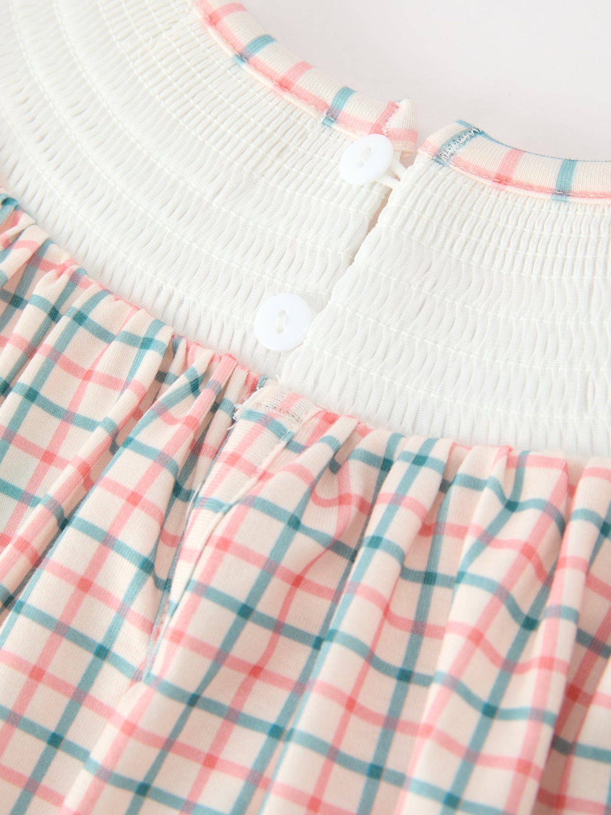 Girls Christmas Smocked Plaid Dress with Tree Embroidery by Rylee Faith Designs