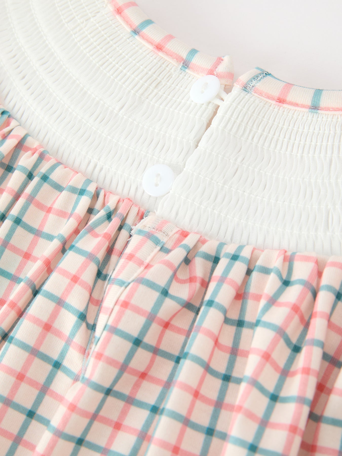 Girls Christmas Smocked Plaid Dress with Tree Embroidery by Rylee Faith Designs