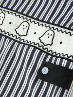 Halloween Ghost Smocked Boys Jon Jon Embroidered Romper by Rylee Faith Designs