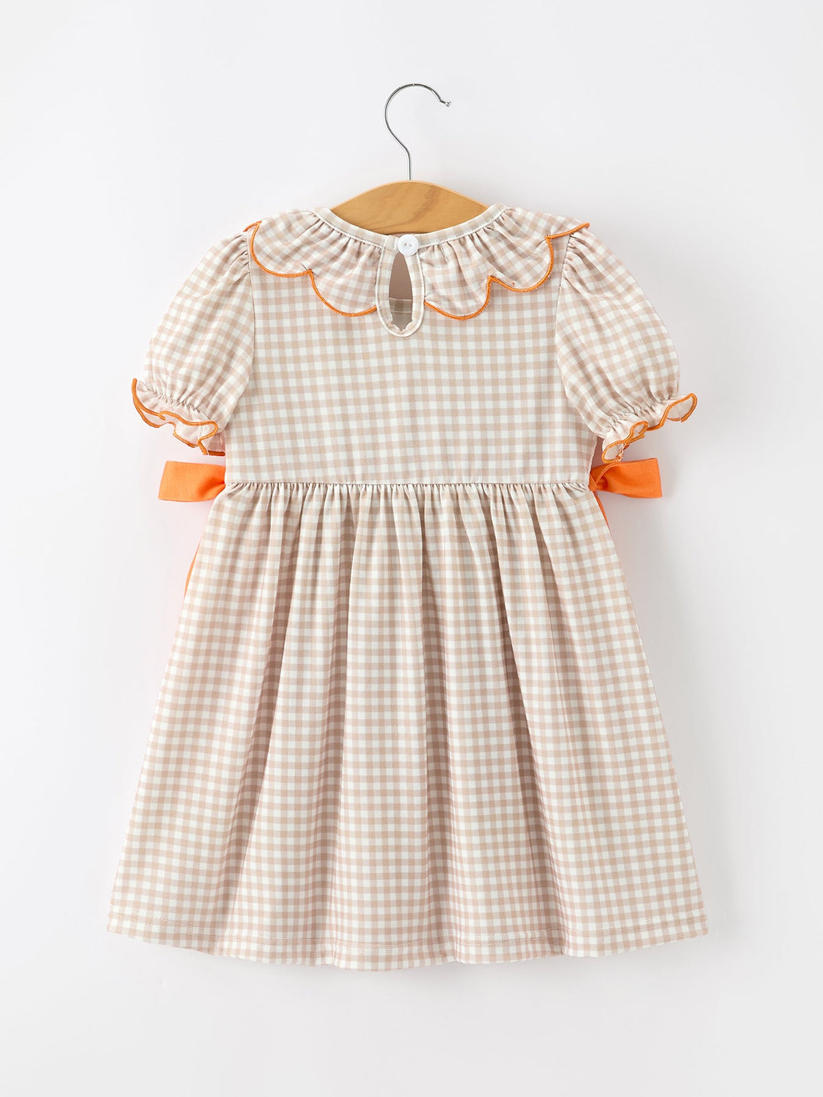 Thanksgiving Smocked Girls Dress Turkey Pumpkin Pie Embroidery by Rylee Faith Designs