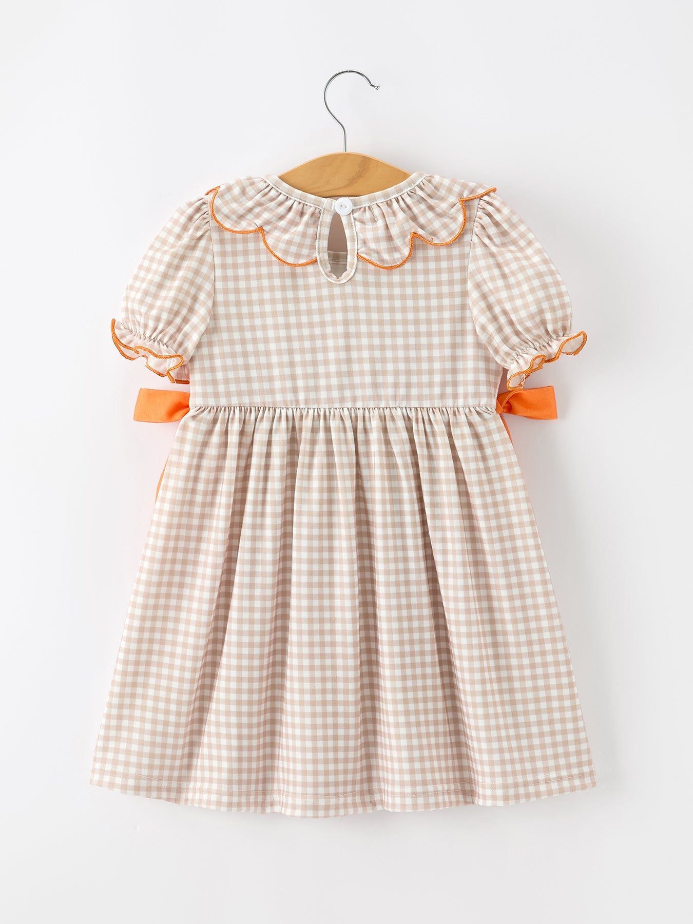 Thanksgiving Smocked Girls Dress Turkey Pumpkin Pie Embroidery by Rylee Faith Designs