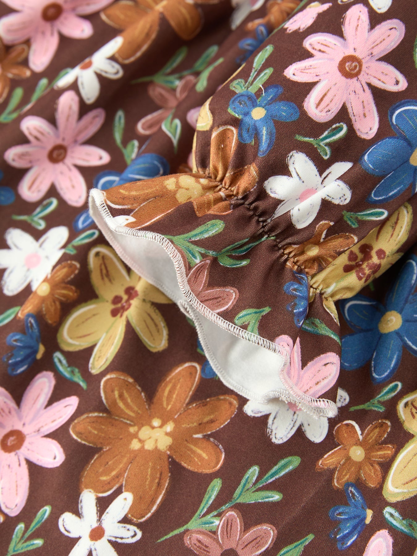 Fall Retro Girls Floral Peter Pan Collar Twirl Dress by Rylee Faith Designs