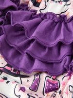 Halloween Pumpkin Ghost Baby Girl Bubble Romper Ruffle Bow Detail by Rylee Faith Designs