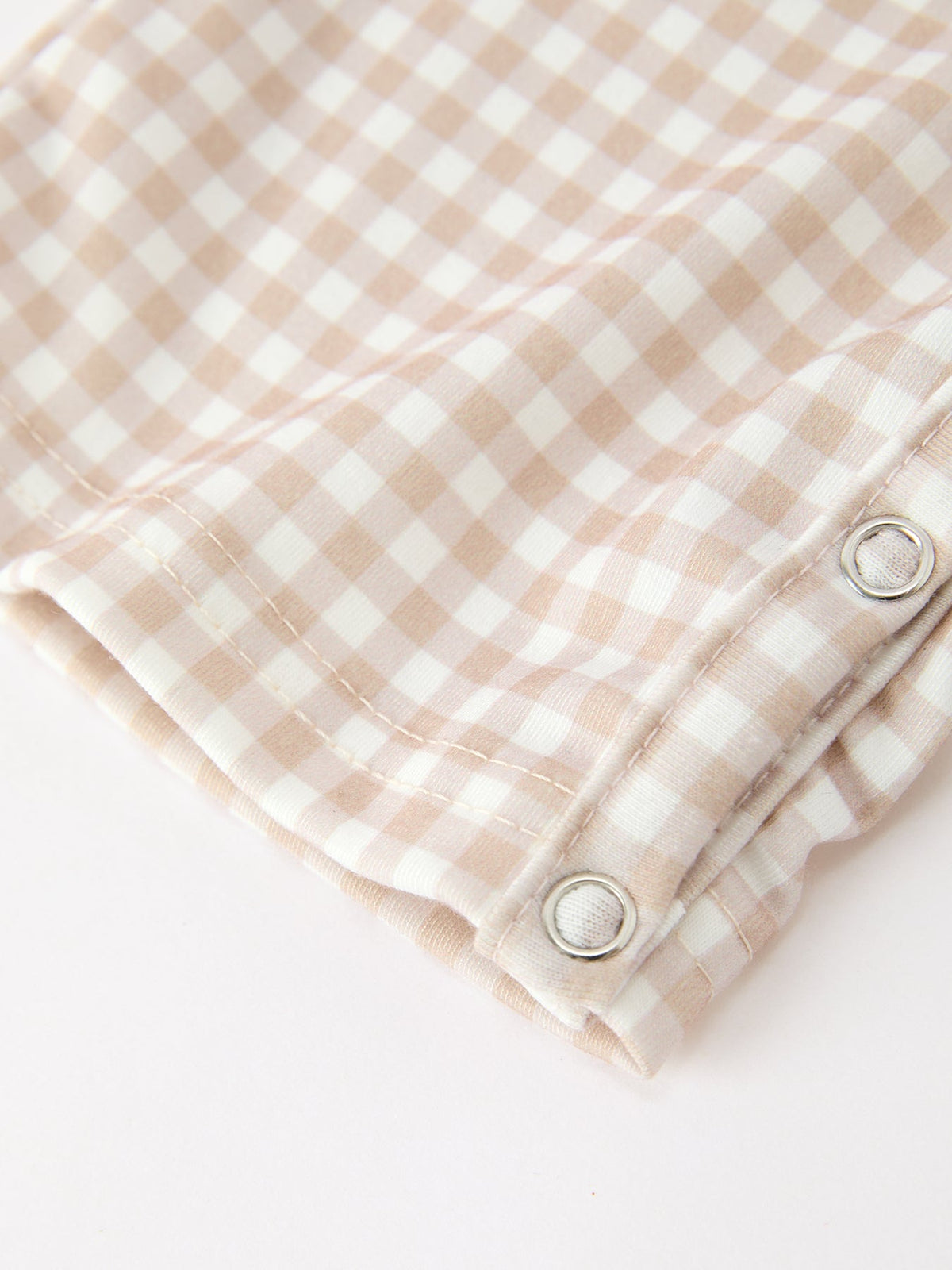 Thanksgiving Boys Gingham Jon Jon Embroidered Romper by Rylee Faith Designs